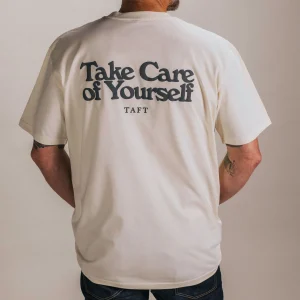 Take Care T-Shirt In Ecru-TAFT Cheap