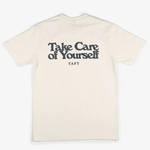 Take Care T-Shirt In Ecru-TAFT Cheap