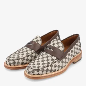 The Fitz Loafer In Brown Check | -TAFT Outlet