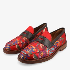 The Fitz Loafer In Fiore - Red Men'S Loafers | -TAFT Best Sale