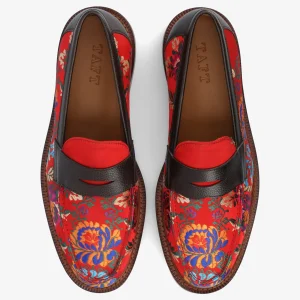 The Fitz Loafer In Fiore - Red Men'S Loafers | -TAFT Best Sale