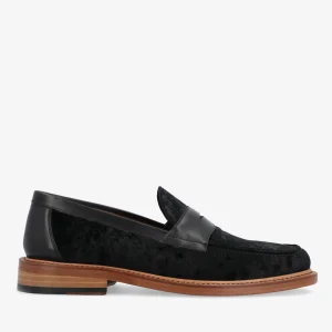 The Fitz Loafer In Midnight - Black Velvet Loafers | -TAFT Clearance