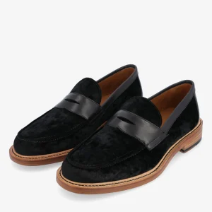 The Fitz Loafer In Midnight - Black Velvet Loafers | -TAFT Clearance