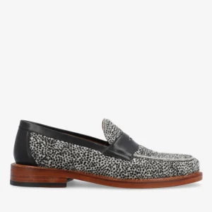 The Fitz Loafer In Rainclouds - Black And White Dot | -TAFT Fashion