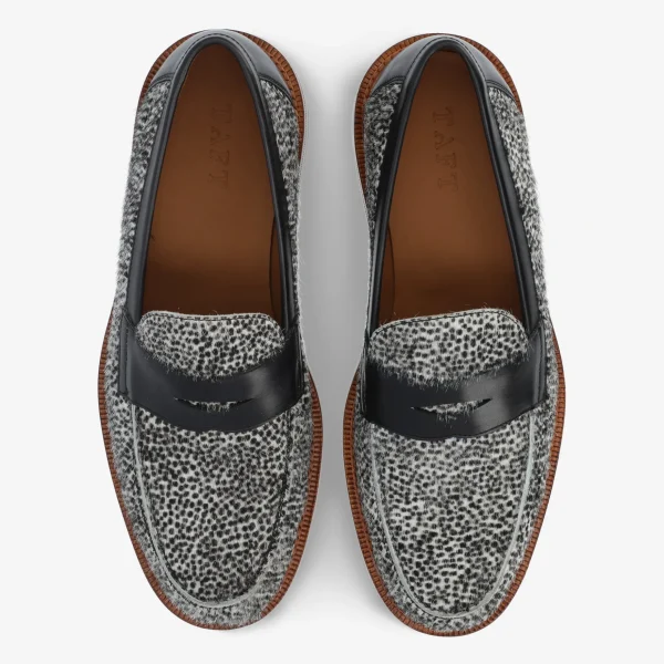 The Fitz Loafer In Rainclouds - Black And White Dot | -TAFT Fashion