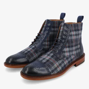 The Hamilton Boot In Blue Plaid | -TAFT Best Sale