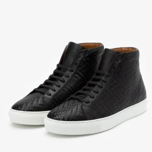 The Hightop Sneaker In Black Woven | -TAFT Hot