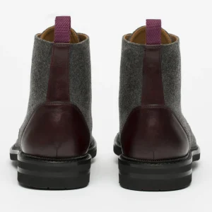 The Jack Boot - Grey / Oxblood Leather | -TAFT Cheap