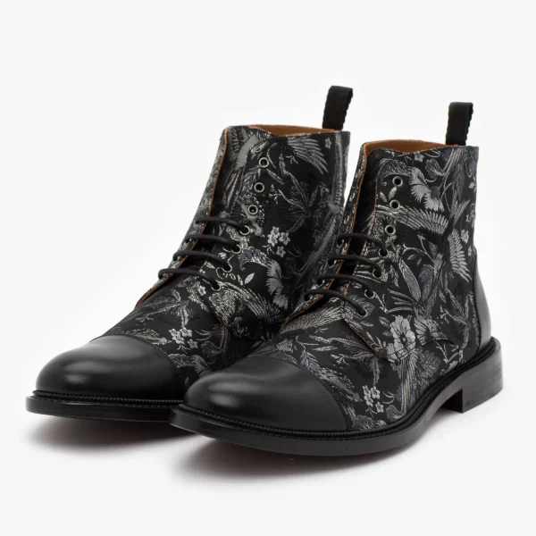 The Jack Boot In Dark Sky - Floral Boots | -TAFT Shop