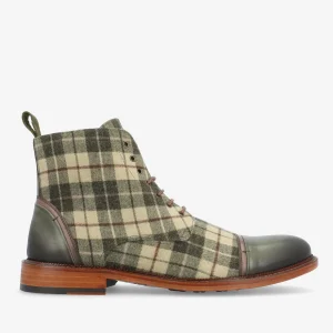 The Jack Boot In Green Plaid | -TAFT Store