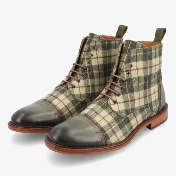 The Jack Boot In Green Plaid | -TAFT Store