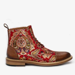 The Jack Boot In Red Paisley | -TAFT Flash Sale