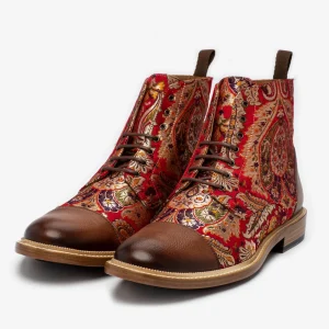 The Jack Boot In Red Paisley | -TAFT Flash Sale