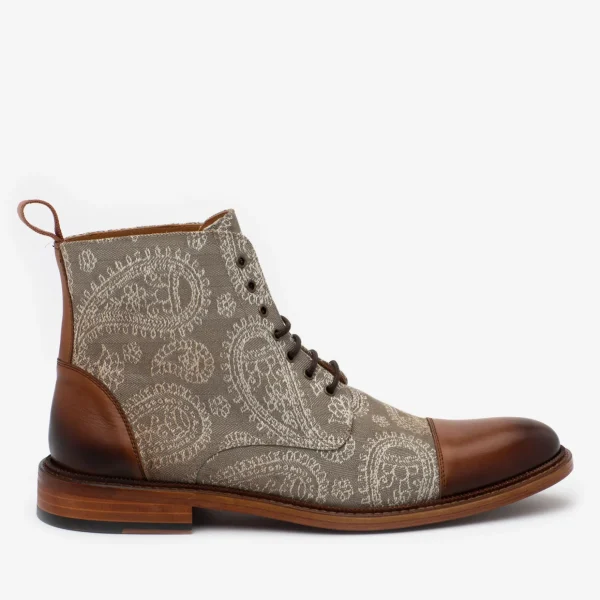 The Jack Boot In Taupe Paisley | -TAFT Fashion