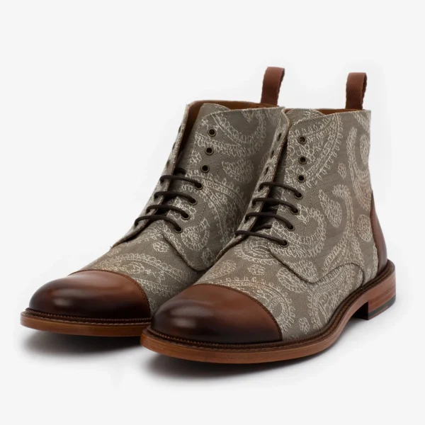 The Jack Boot In Taupe Paisley | -TAFT Fashion