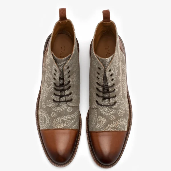 The Jack Boot In Taupe Paisley | -TAFT Fashion