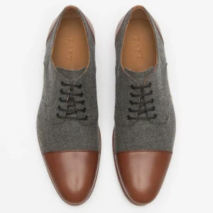 The Jack Shoe - Grey/Brown Leather Shoes | -TAFT Outlet