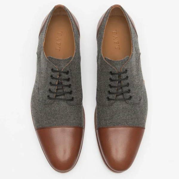 The Jack Shoe - Grey/Brown Leather Shoes | -TAFT Outlet