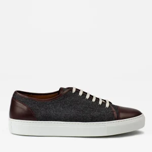 The Jack Sneaker In Grey/Oxblood - Wool Sneakers | -TAFT Cheap