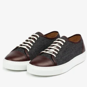 The Jack Sneaker In Grey/Oxblood - Wool Sneakers | -TAFT Cheap