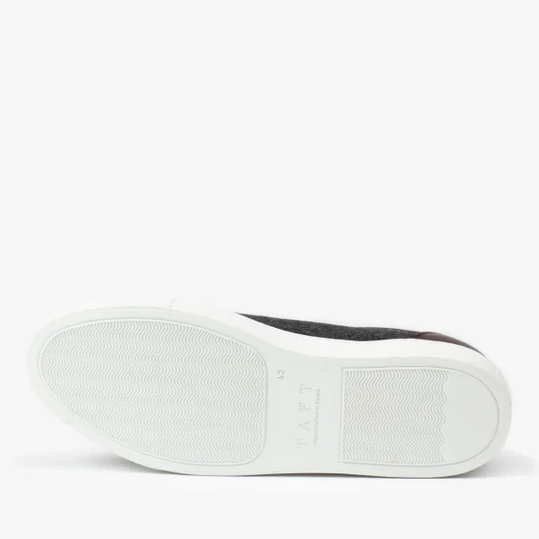 The Jack Sneaker In Grey/Oxblood - Wool Sneakers | -TAFT Cheap