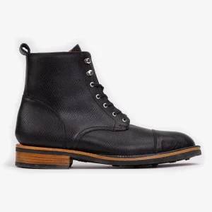 The Legacy Boot In Black Hatch - Reindeer Leather | -TAFT Sale