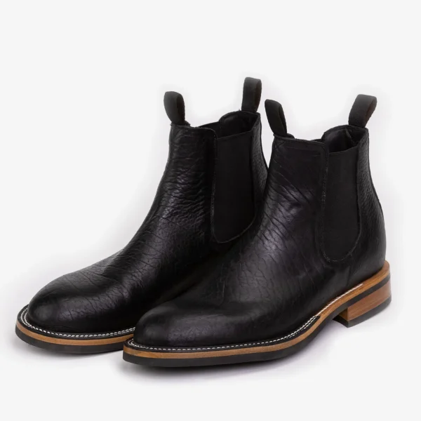 The Legion Boot In Black Bison Leather | -TAFT Best Sale