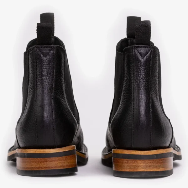 The Legion Boot In Black Bison Leather | -TAFT Best Sale