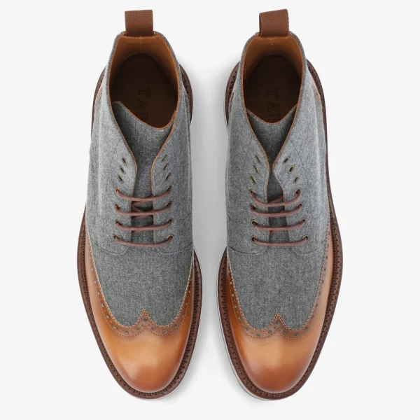 The Livingston Boot In Grey/Brown Wool Boots | -TAFT Best