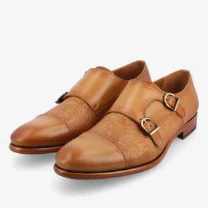 The Lucca Double Monk Strap Shoe In Honey Floral | -TAFT Cheap