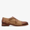 The Lucca Monk Strap Shoe In Brown Woven | -TAFT Store