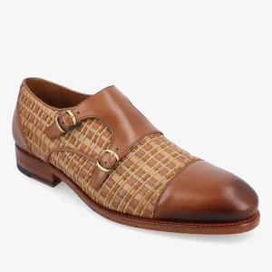 The Lucca Monk Strap Shoe In Brown Woven | -TAFT Store