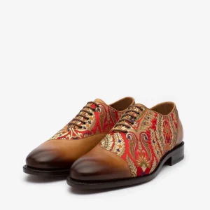 The Paris Shoe In Red Paisley | -TAFT New