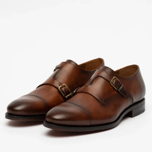 The Prince Shoe In Coffee - Double Monk Strap Shoes | -TAFT Flash Sale