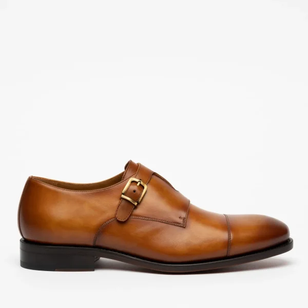 The Prince Shoe In Honey - Double Monk Strap | -TAFT New