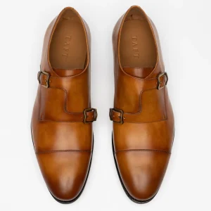 The Prince Shoe In Honey - Double Monk Strap | -TAFT New