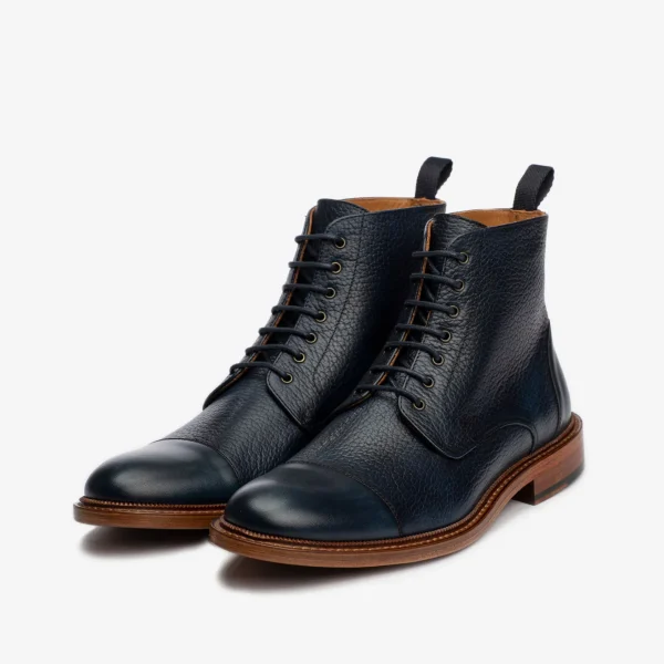 The Rome Boot - Navy Leather Boots | -TAFT Cheap