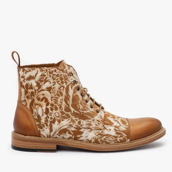 The Rome Boot - Suede Print Floral Boots | -TAFT Clearance