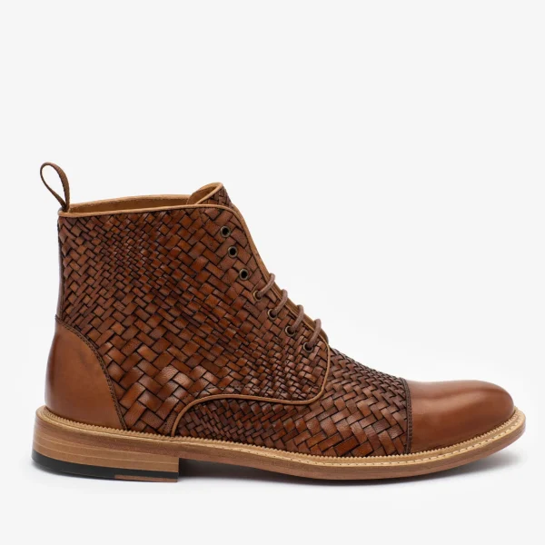 The Rome Boot In Woven - Leather Boots | -TAFT New