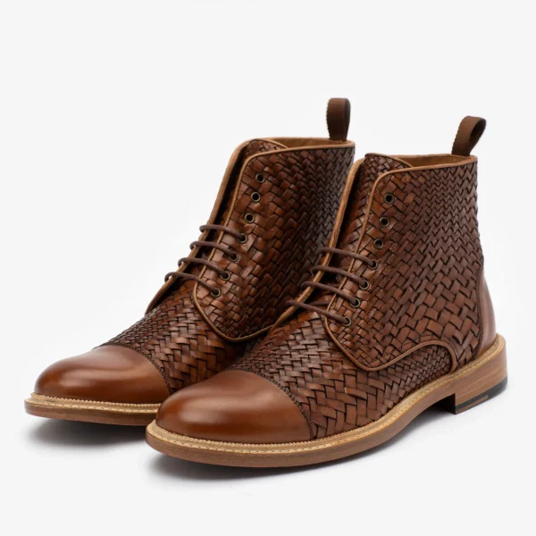 The Rome Boot In Woven - Leather Boots | -TAFT New