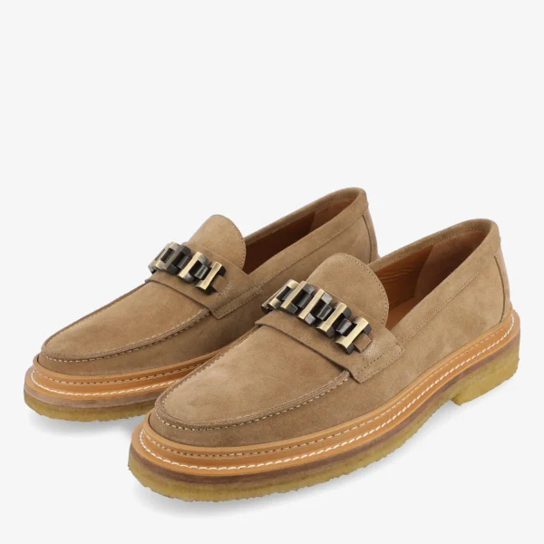 The Verona Loafer In Beige - Beige Suede Loafer | -TAFT Cheap