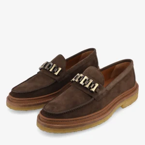 The Verona Loafer In Brown - Brown Suede Loafer | -TAFT Sale