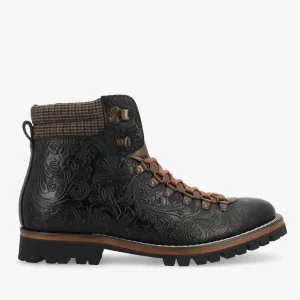 The Viking Boot In Black Floral | -TAFT Fashion