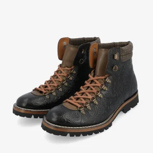 The Viking Boot In Black Floral | -TAFT Fashion