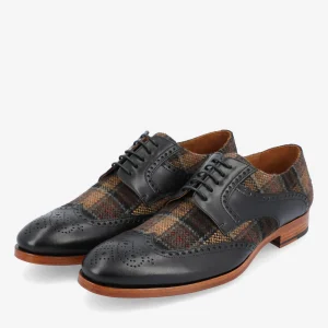 The Wallace Shoe In Brown Tartan | -TAFT Sale