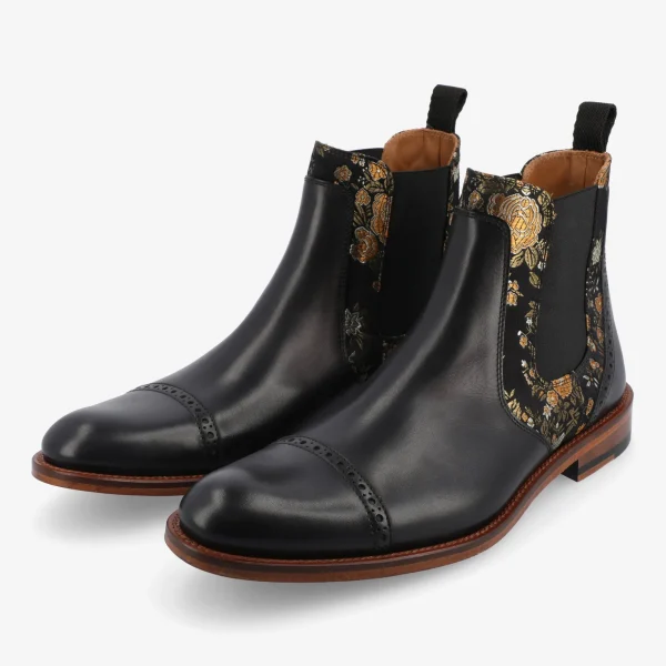 Valencia Black Leather Mens Chelsea Boots - Eden Noir | -TAFT Clearance